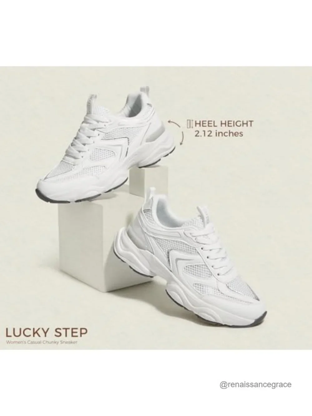 Women's Mesh Platform Athletic Sneakers - Breathable, Anti-Slip, Height-Incre